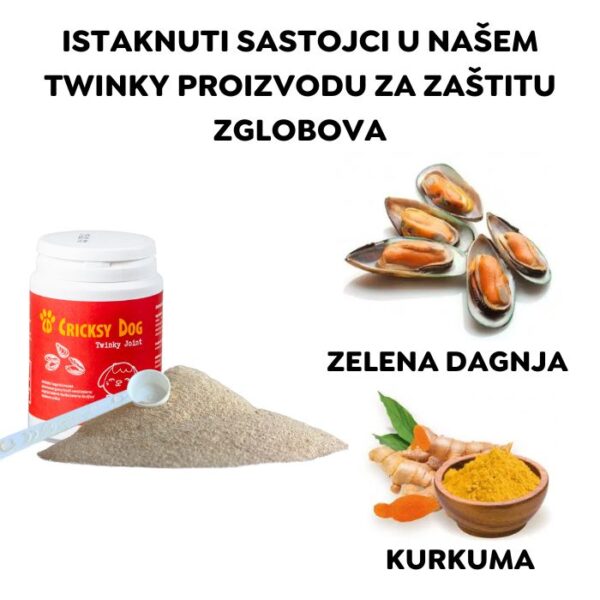 Twinky prašak za zglobove s ekstraktom zelenih dagnji (s mjernom žlicom) – 150 g - Slika 2