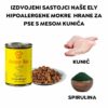 Ely Hipoalergena mokra hrana za pse s mesom kunića (bez pšeničnog glutena i piletine mesa, premium formula) – 410 g - Slika 2