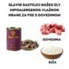 Ely hipoalergena mokra hrana za pse s govedinom (bez pšeničnog glutena i piletine mesa, premium formula) – 400 g - Slika 2