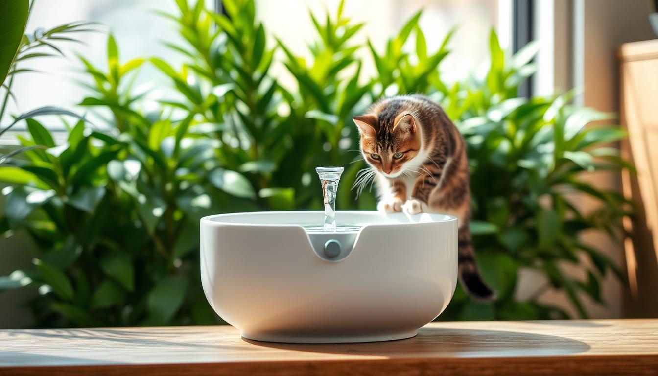 korištenje fontane za vodu kod mačaka