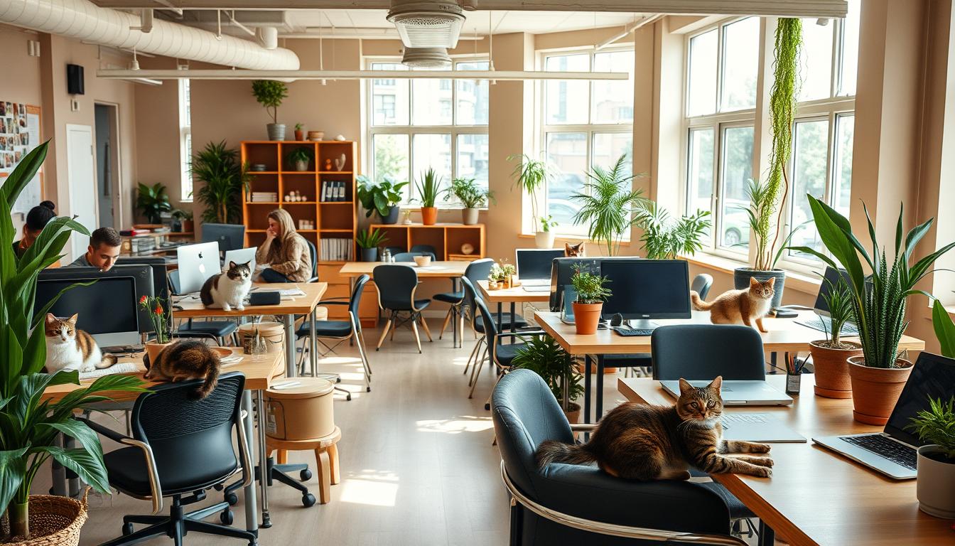 mačke u coworking uredima