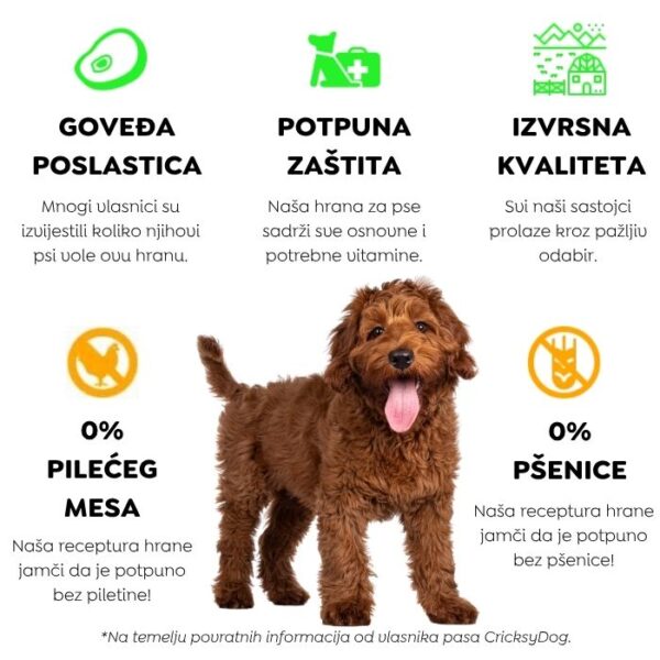 Ely hipoalergena mokra hrana za pse s govedinom (bez pšeničnog glutena i piletine mesa, premium formula) – 410 g - Slika 5