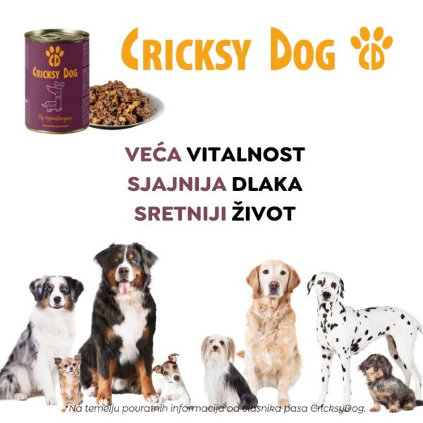 Ely hipoalergena mokra hrana za pse s govedinom (bez pšeničnog glutena i piletine mesa, premium formula) – 410 g - Slika 8