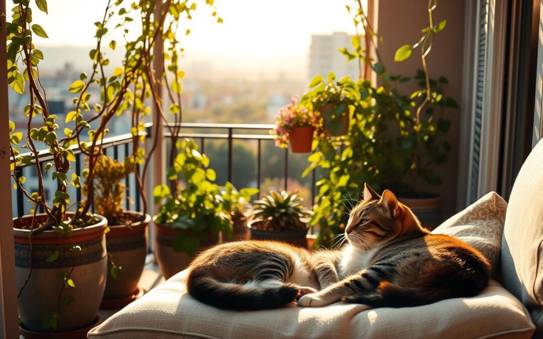 mačka ljeto balkon