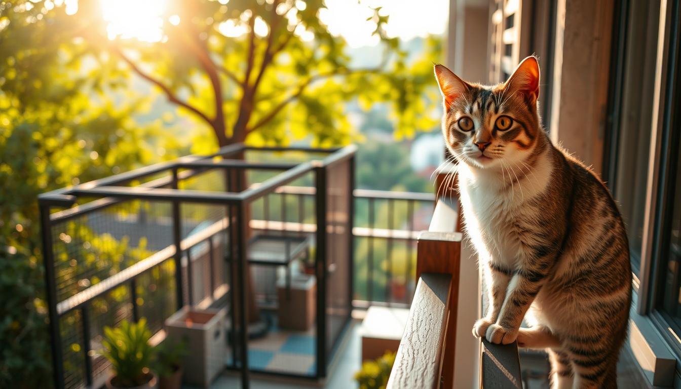 mačka ljeto balkon