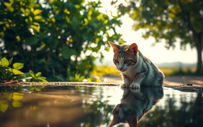 Mačka na otvorenom ljeti – sjena, voda i zaštita