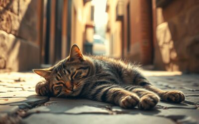 Slabost ili usporeno kretanje mačke po vrućini – što to znači?