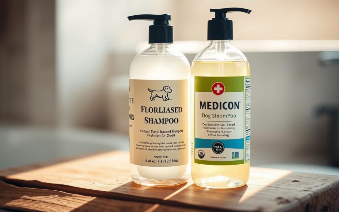šampon s biljem za pse