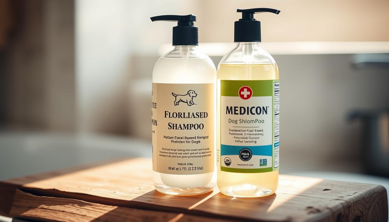 šampon s biljem za pse