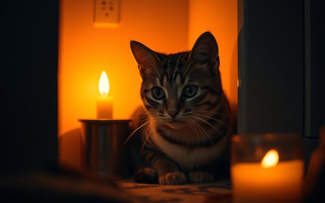 Što učiniti u slučaju jesenskog nestanka struje ako se mačka boji mraka?