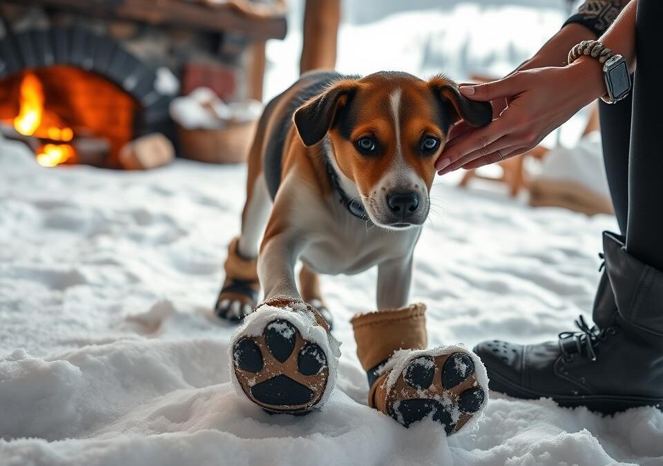 Kako naviknuti psa na cipele zimi?