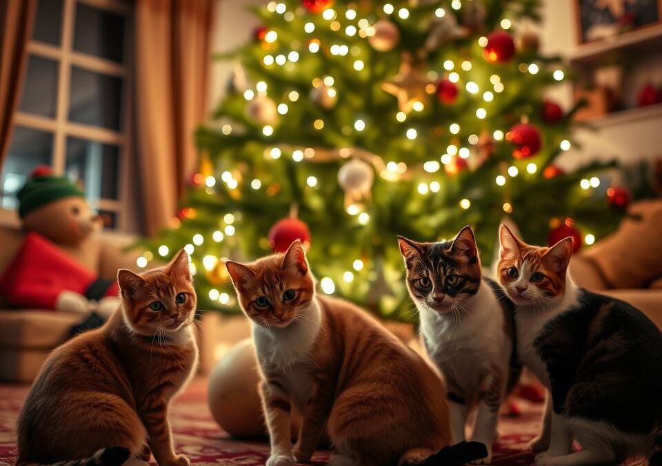 Mačke i božićna svjetla – zabava ili opasnost?