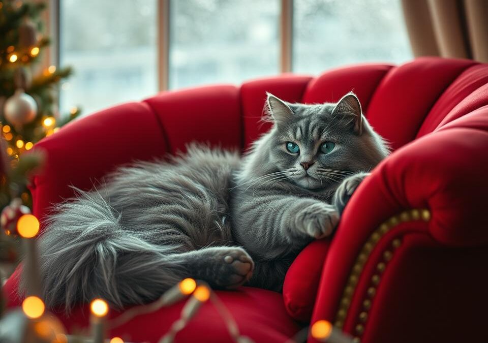 Mačka na božićnoj čestitki – kako je lijepo fotografirati?