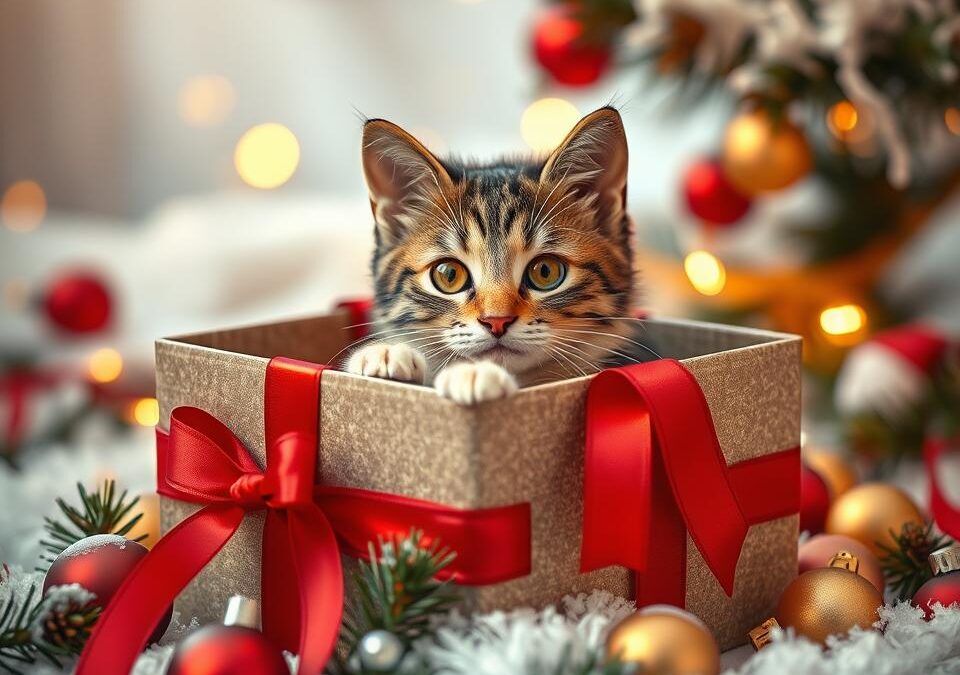 Mačka i božićni pokloni – kako ih sigurno raspakirati?