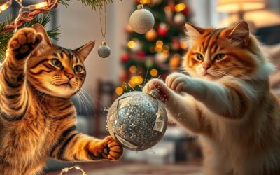 Mačke i božićni ukrasi – opasne igračke