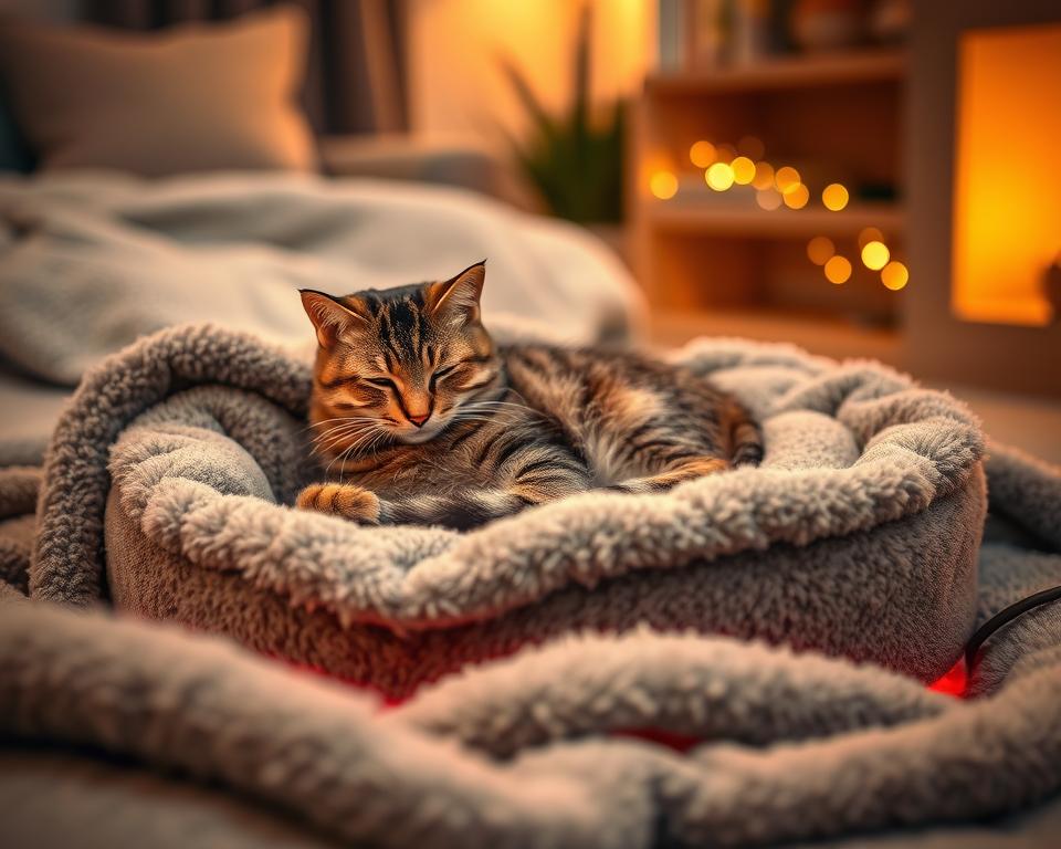 Grijani jastučić za mačku zimi