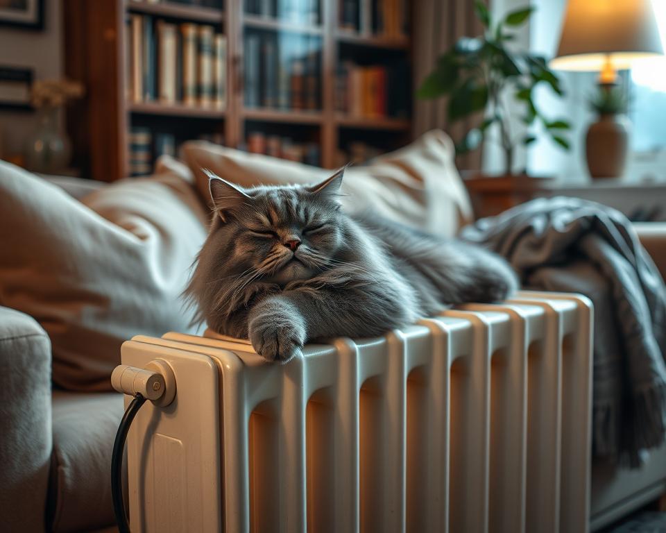 Grijanje mačke zimi