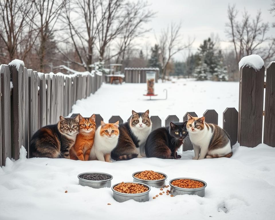 Hranjenje-vanjske-macke-zimi Hranjenje vanjske mačke zimi