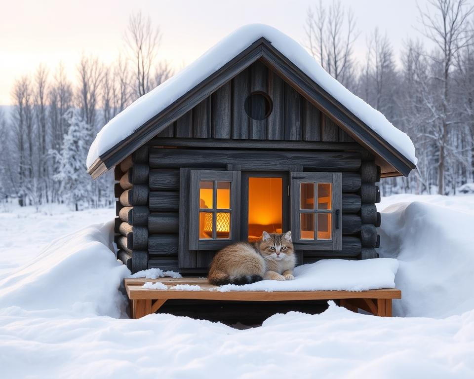 Kućica za mačku zimi