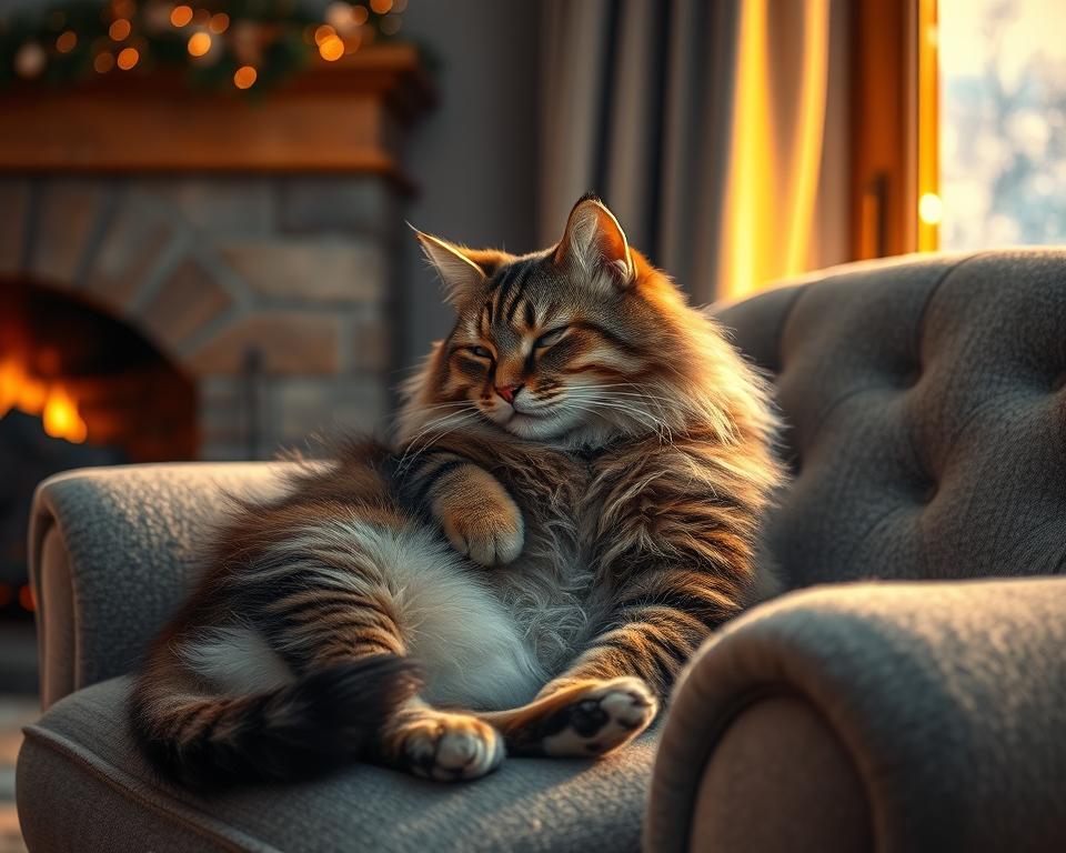 Linjanje mačke zimi