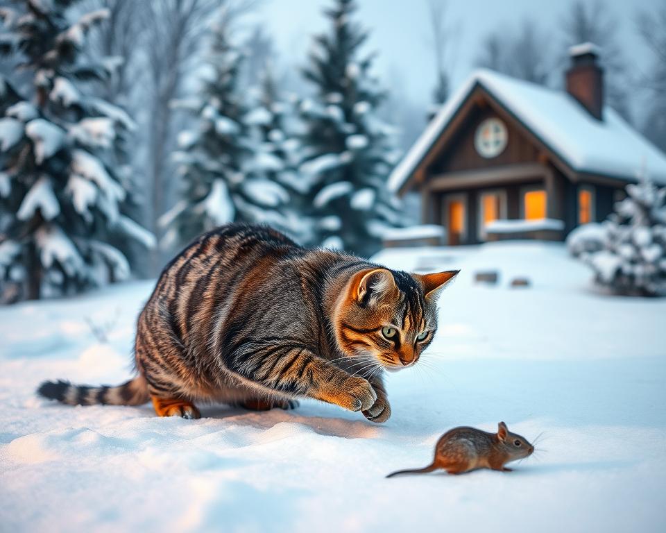 Lov-macke-zimi Lov mačke zimi