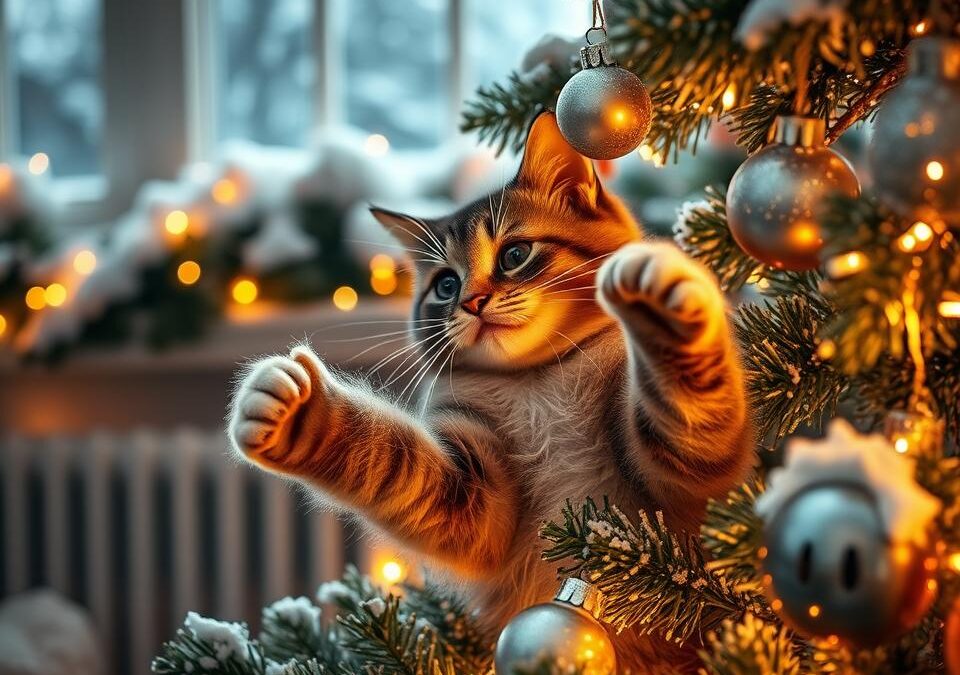 Zimske opasnosti u božićnim ukrasima za mačke