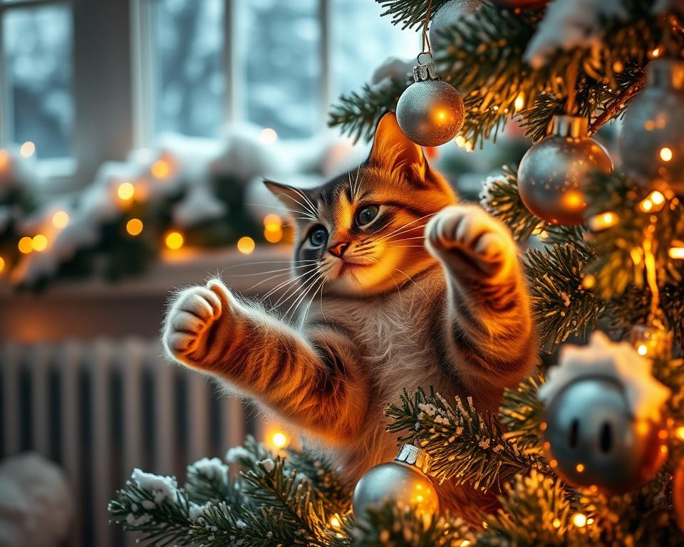 Macka-i-opasne-dekoracije-zimi Mačka i opasne dekoracije zimi