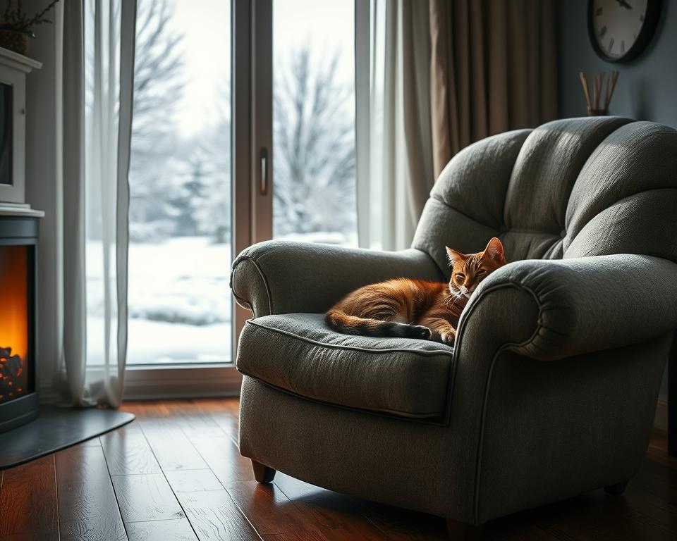 Macka-se-smrzava-nocu-zimi Mačka se smrzava noću zimi