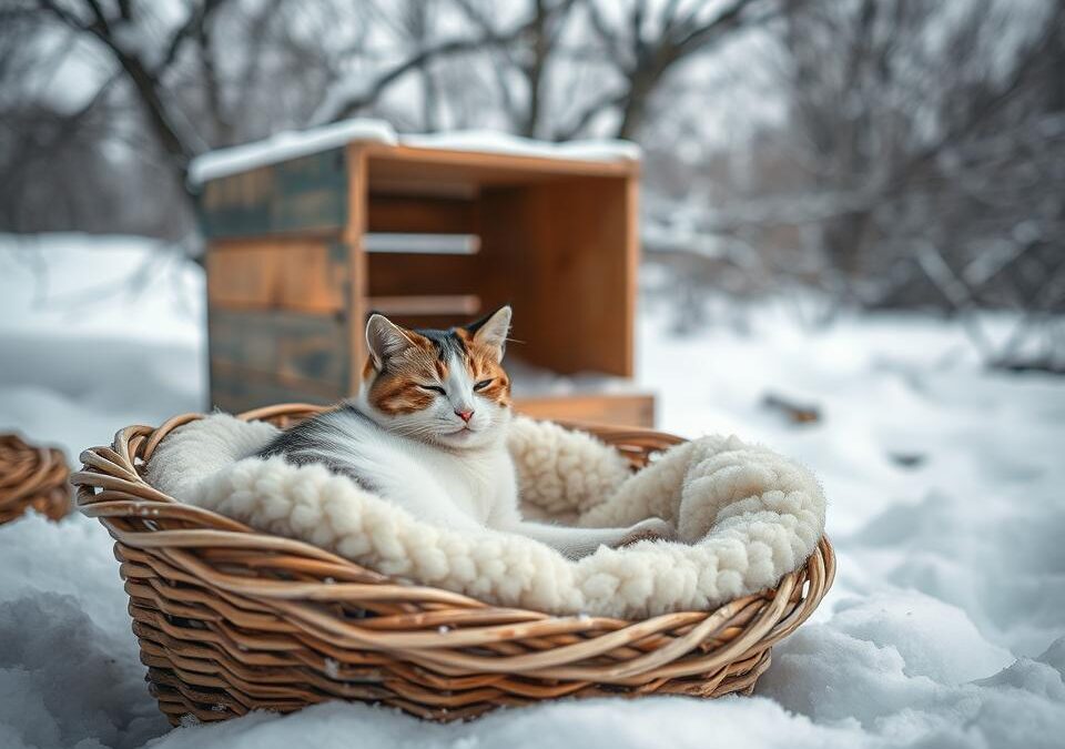 Mjesto za spavanje vanjske mačke – kako ga zagrijati?