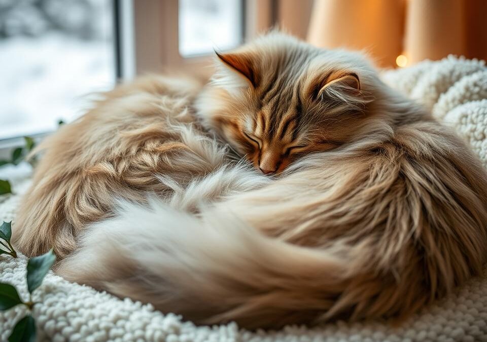 Zimska njega dlake kod dugodlakih mačaka
