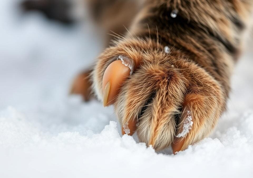 Njega mačjih šapa zimi – savjeti i trikovi