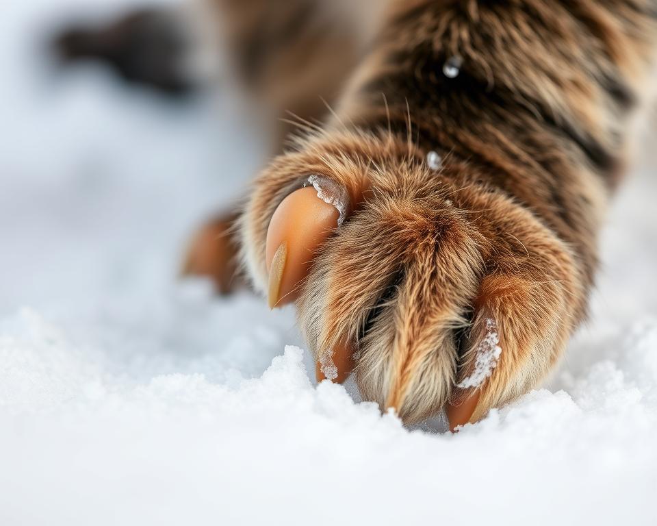 Njega mačjih šapa zimi