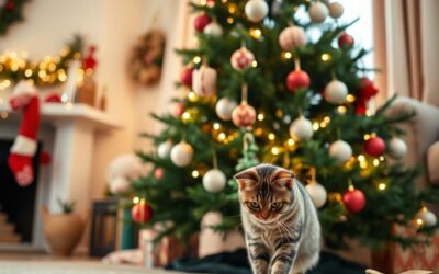 Sigurni božićni ukrasi za mačke