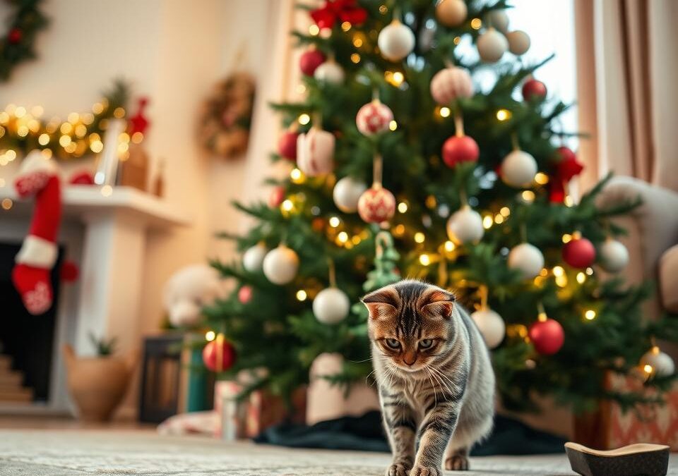 Sigurni božićni ukrasi za mačke
