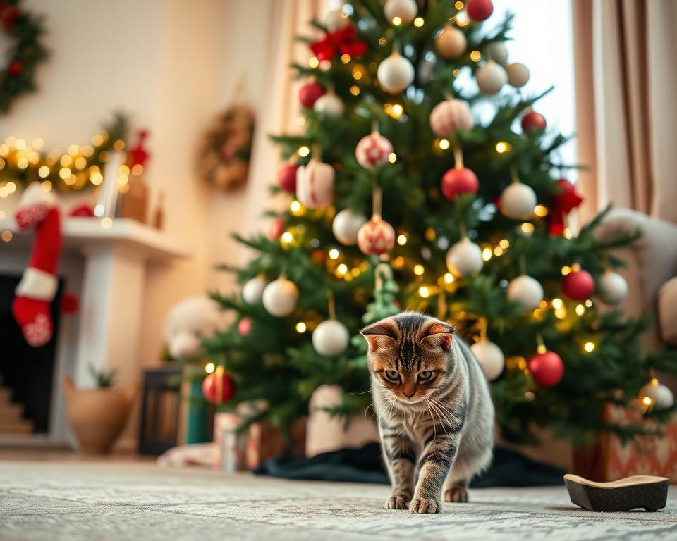 Sigurne-bozicne-dekoracije-za-macku-zimi Sigurne božićne dekoracije za mačku zimi