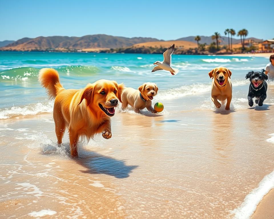 ljetno kupanje pasa na plaži