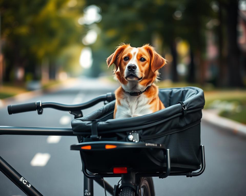 pas u biciklističkoj prikolici