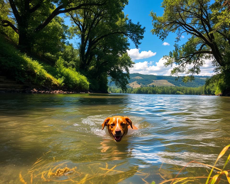 plivanje pasa u prirodnim vodama