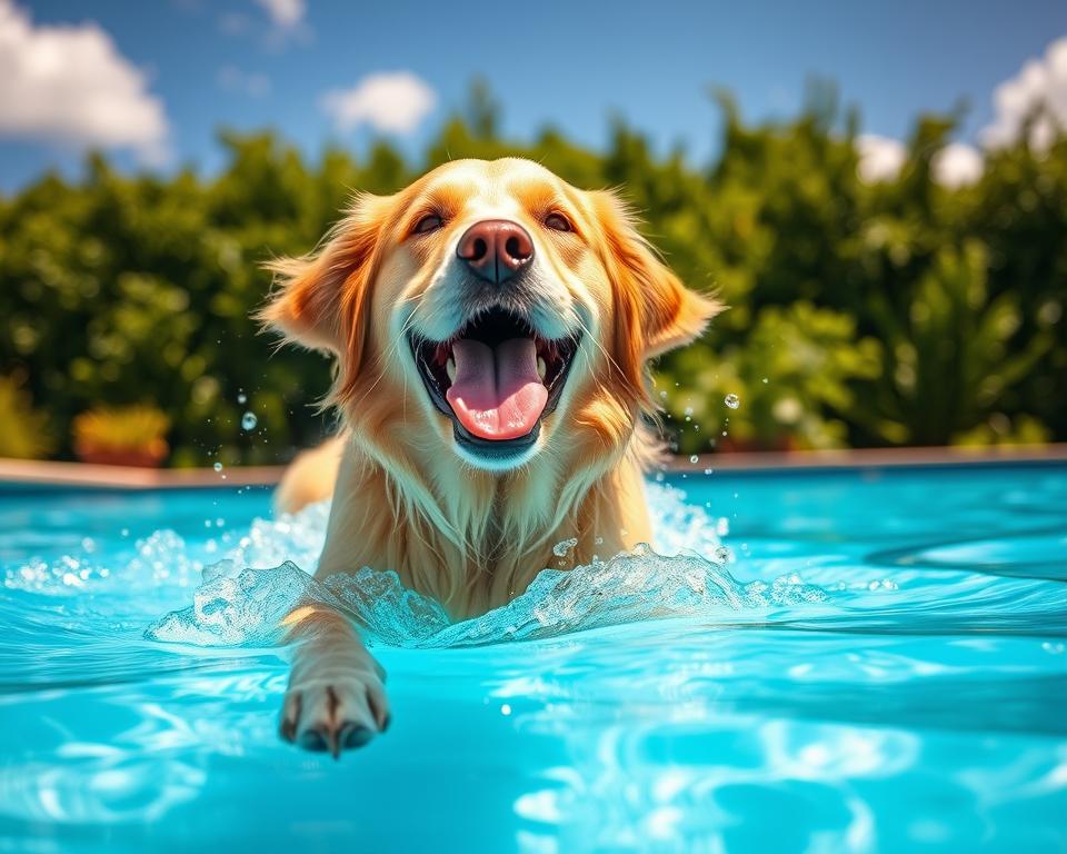 plivanje-psa-u-bazenu plivanje psa u bazenu