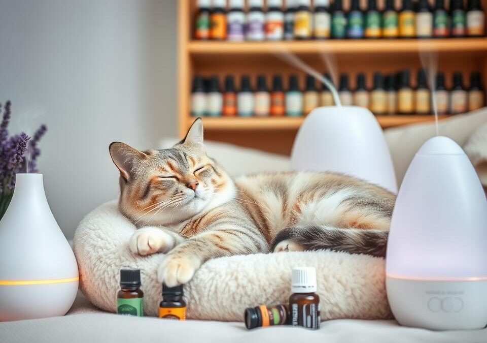 Upravljanje stresom mačaka eteričnim uljima – Sve što trebaš znati o tome!
