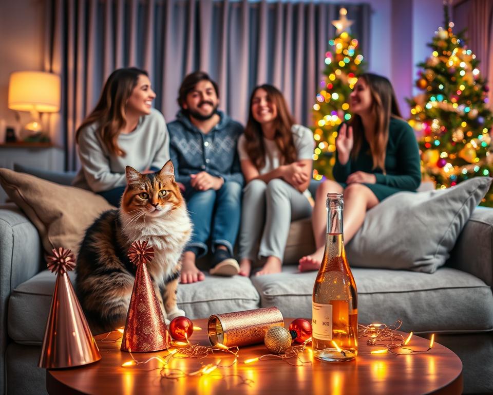 Silvestarske zabave s mačkom – što je u redu, a što nije