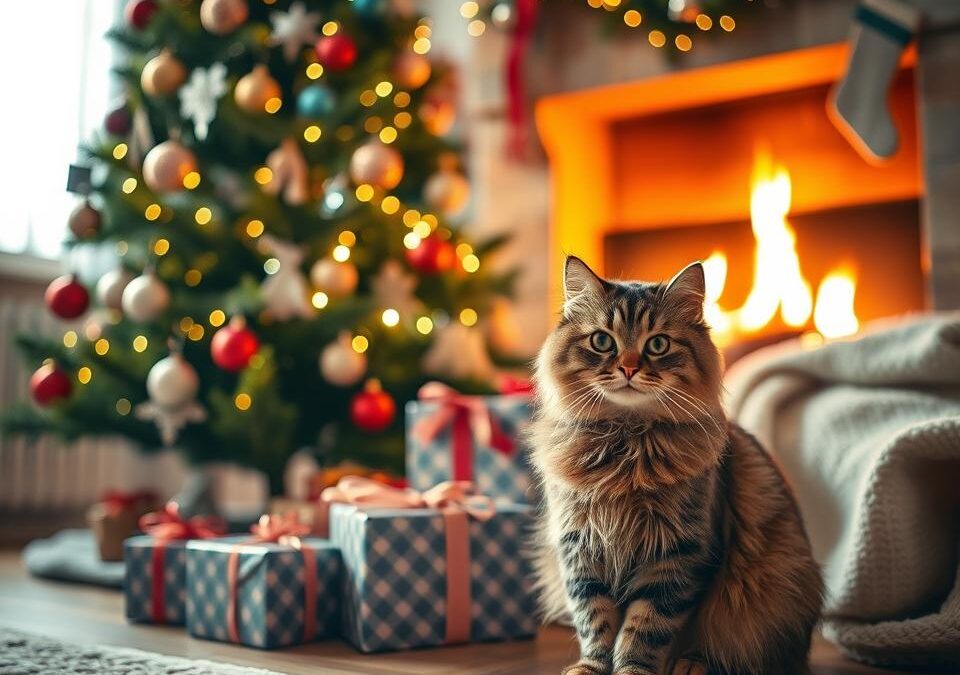 Što NE raditi s mačkom za Božić?
