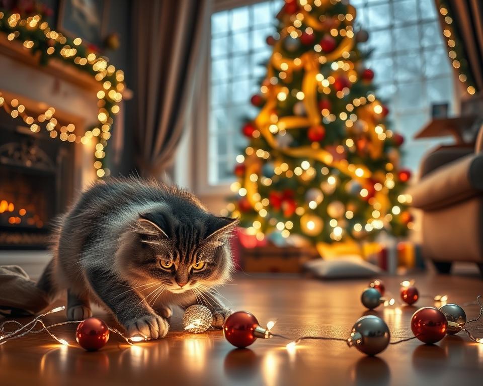 blagdanski sjaj i mačka