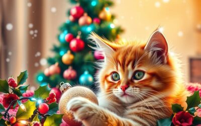 Božićna čestitka s mačkom – kreativne ideje