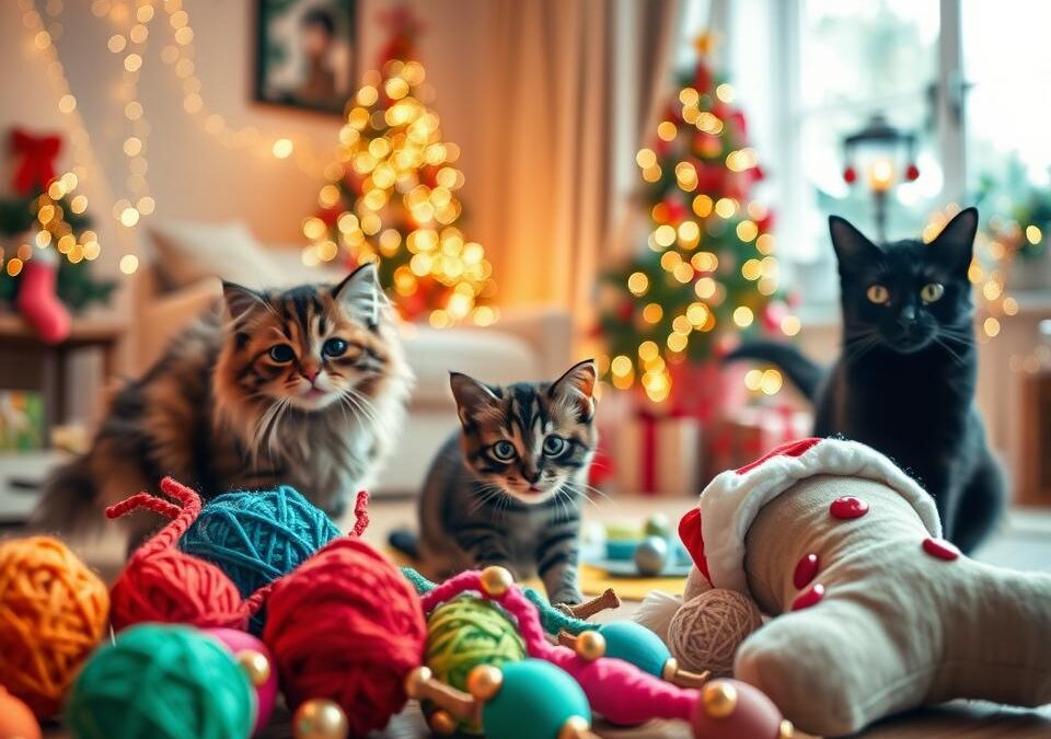 Ideje za božićne igračke za mačke
