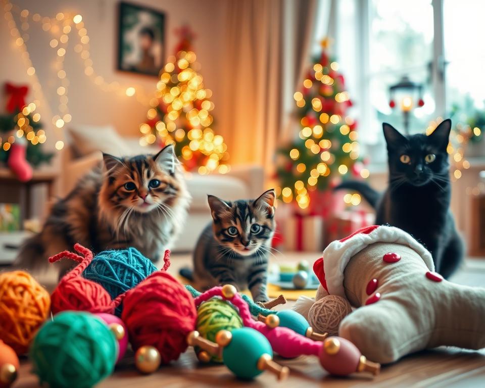 božićna igračka za mačku