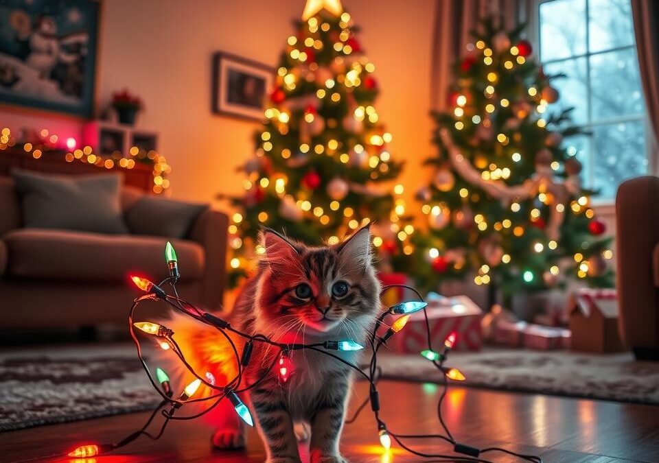Božićne nezgode s mačkama – kako ih spriječiti?