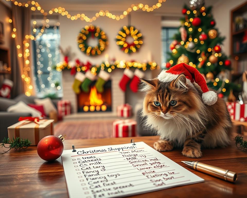 božićni shopping za mačku