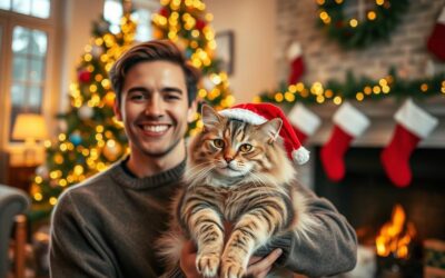 Božićno fotografiranje s mačkom – kako dobiti savršenu fotografiju