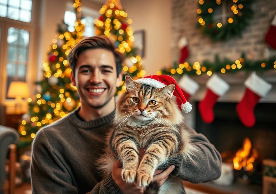 Božićno fotografiranje s mačkom – kako dobiti savršenu fotografiju